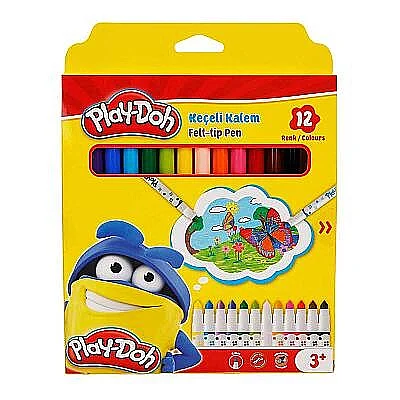 Play-Doh Keçeli Kalem 5 mm 12 Renk - Play-Doh