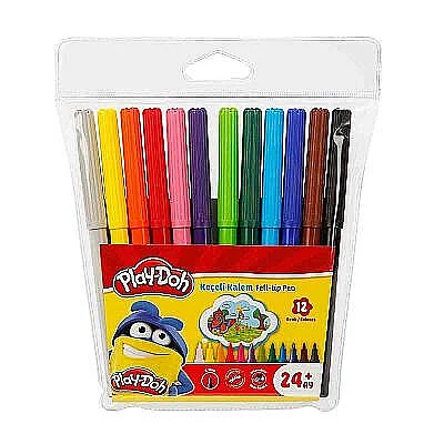 Play-Doh Keçeli Kalem Pvc 2 mm 12 Renk - Play-Doh