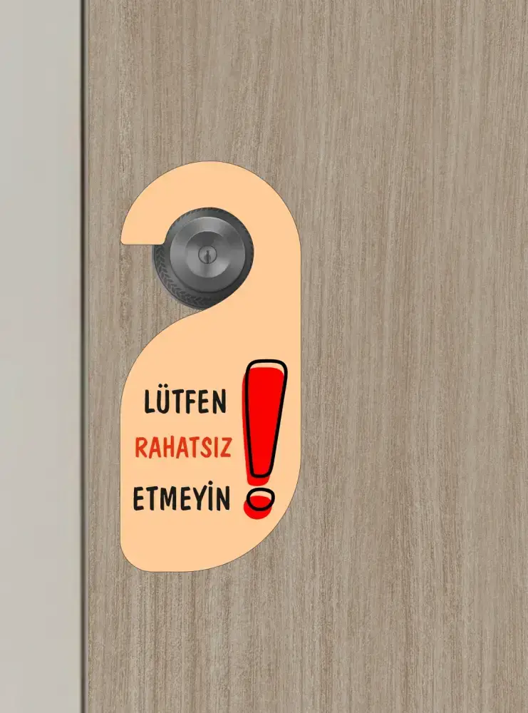 Please Do Not Disturb, Lütfen Rahatsız Etmeyin Kapı Askısı Kapı Uyarı Levhası - 2