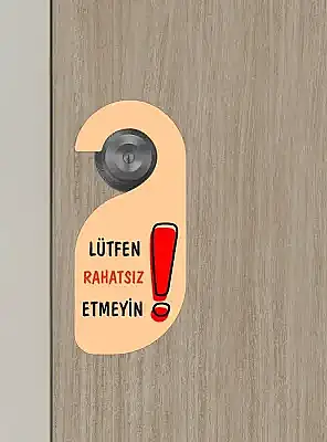Please Do Not Disturb, Lütfen Rahatsız Etmeyin Kapı Askısı Kapı Uyarı Levhası - 4