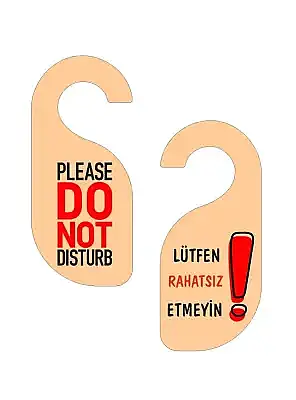 Please Do Not Disturb, Lütfen Rahatsız Etmeyin Kapı Askısı Kapı Uyarı Levhası - 6