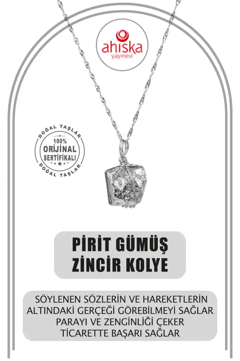 Prit Doğal Taş Gümüş Zincir Kolye