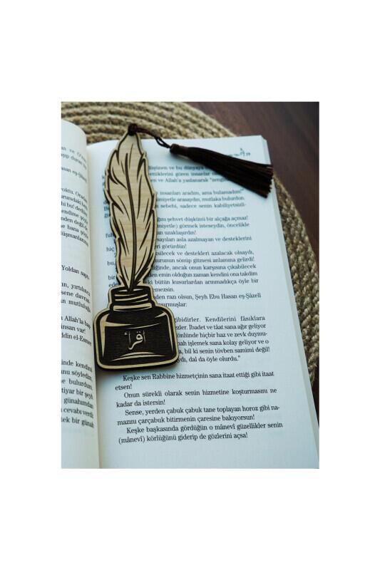 Püsküllü Kitap Ayraç - Divit Desen İkra - Bemenda