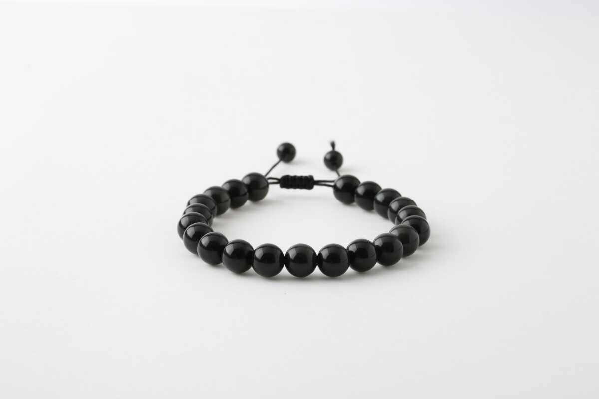 Rainbow Obsidyen 8mm Merdiven Kapama Doğal Taş Bileklik