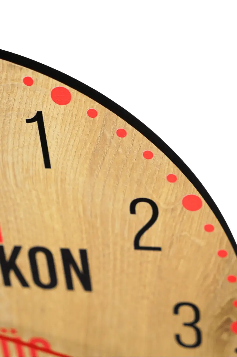 Türkçe Saat On Yatağa Kon Saat 30x30Cm - 3