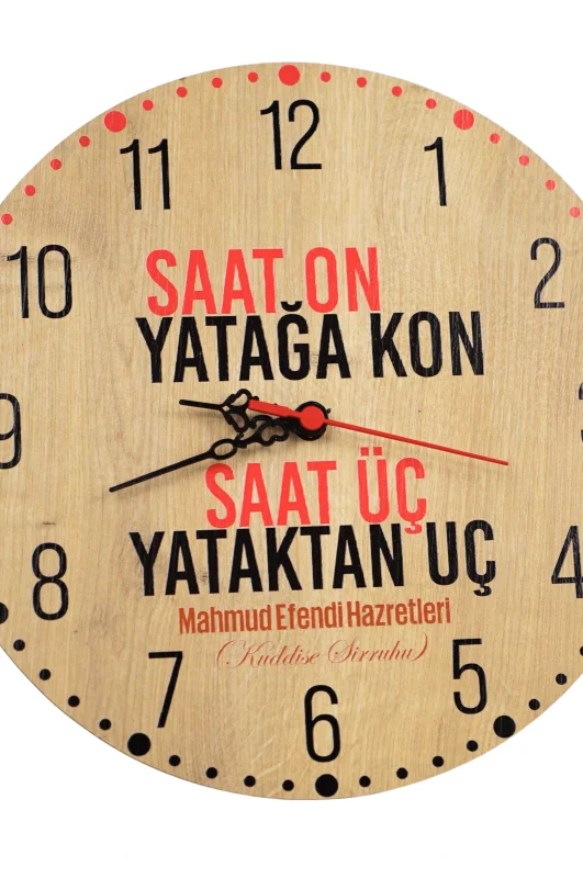Türkçe Saat On Yatağa Kon Saat 30x30Cm - 2