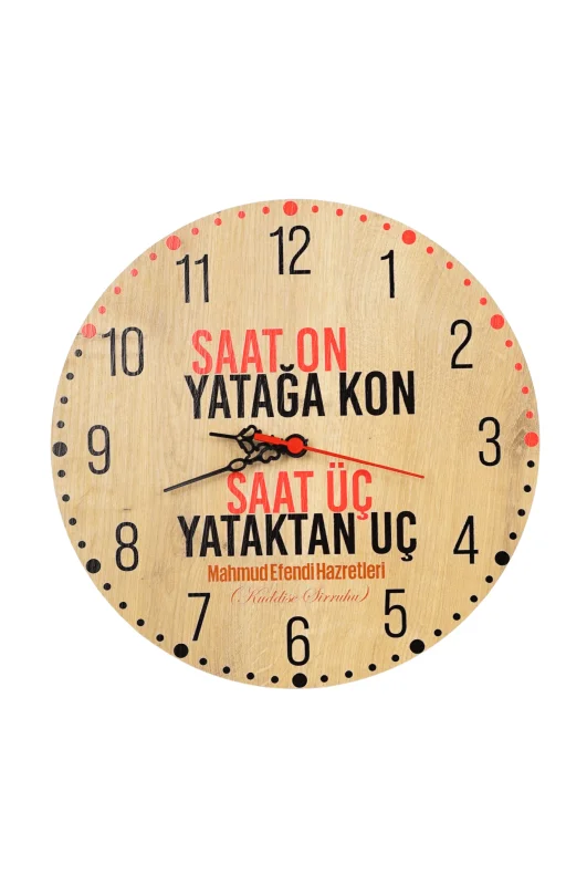 Türkçe Saat On Yatağa Kon Saat 30x30Cm - 1
