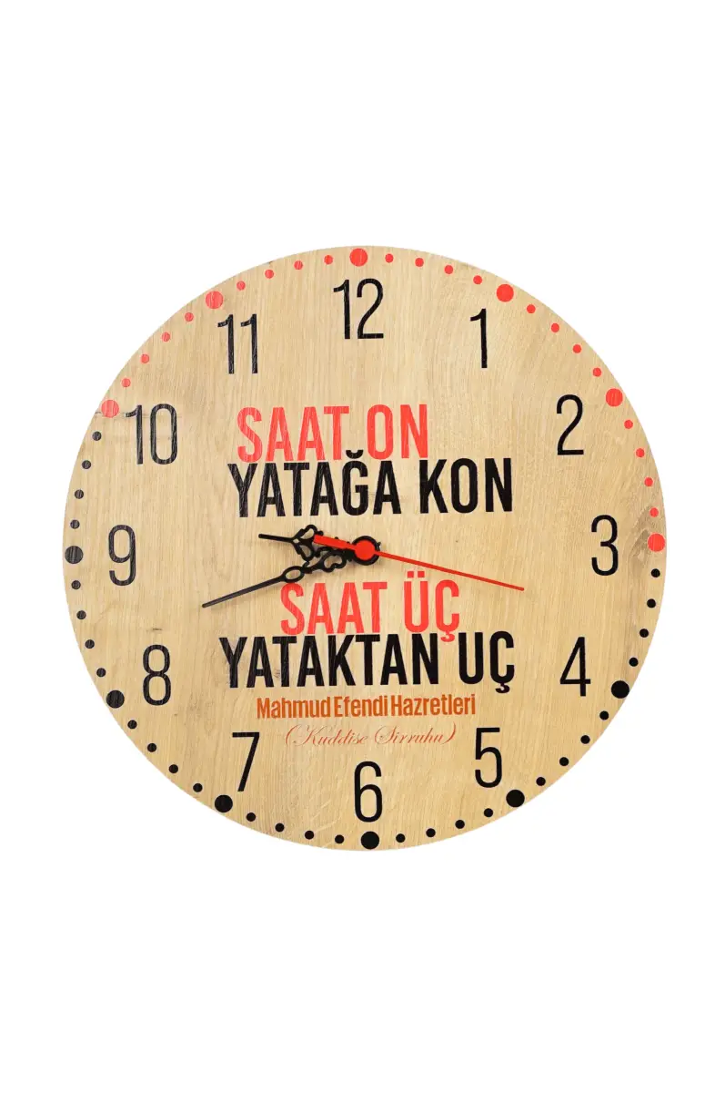 Türkçe Saat On Yatağa Kon Saat 30x30Cm - 1