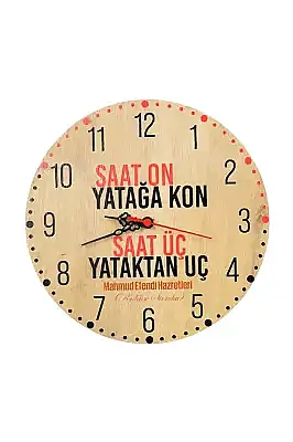 Türkçe Saat On Yatağa Kon Saat 30x30Cm - 2