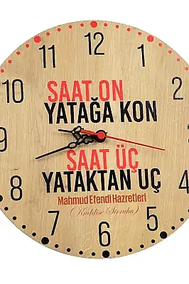Türkçe Saat On Yatağa Kon Saat 30x30Cm - 4