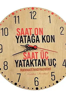 Türkçe Saat On Yatağa Kon Saat 30x30Cm - 4