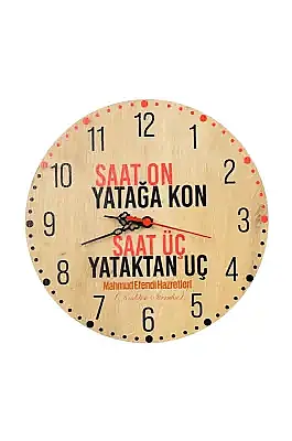 Türkçe Saat On Yatağa Kon Saat 30x30Cm - 7