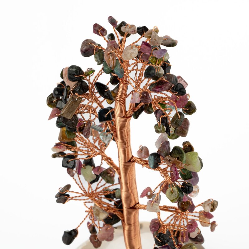 Renkli Turmalin Doğal Taş Dekoratif Ağaç - 5