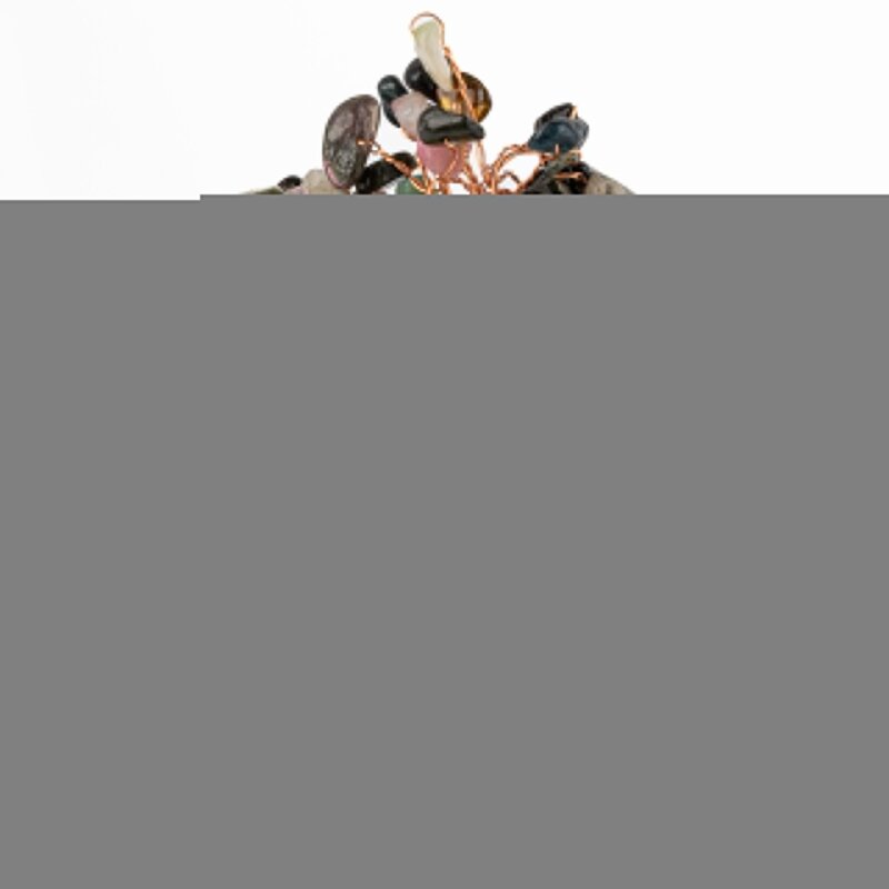 Renkli Turmalin-Kristal Kuvars Doğal Taş Dekoratif Ağaç - 2