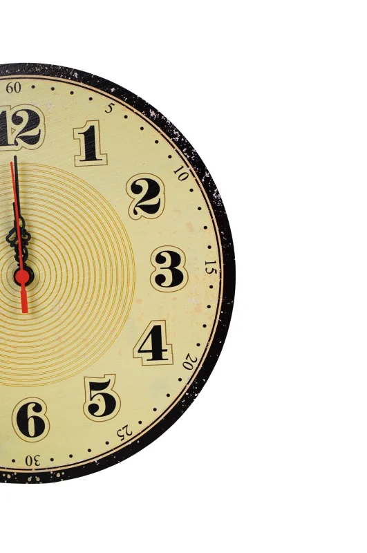 Retro Büyük Rakamlı Duvar Saati 30x30 cm - 2