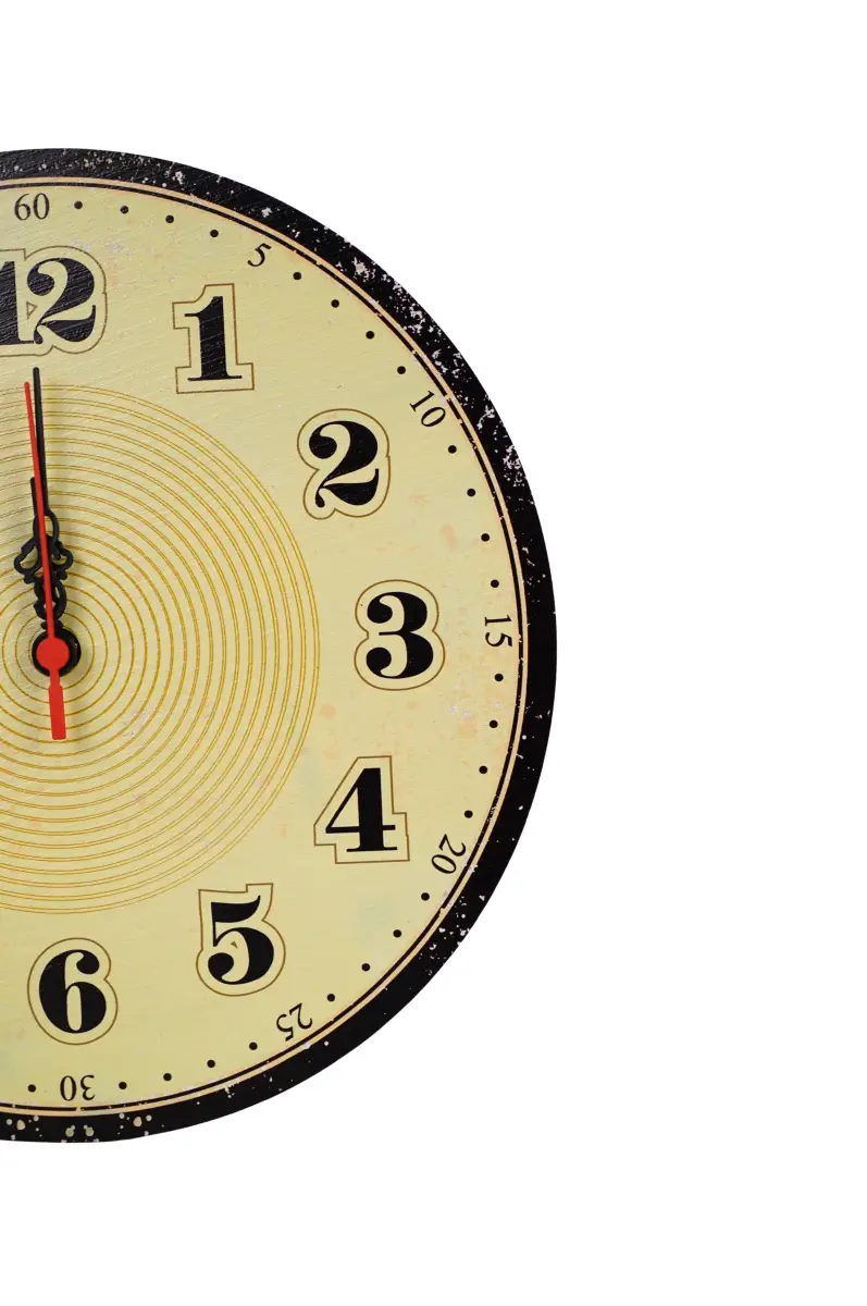 Retro Büyük Rakamlı Duvar Saati 30x30 cm - 2
