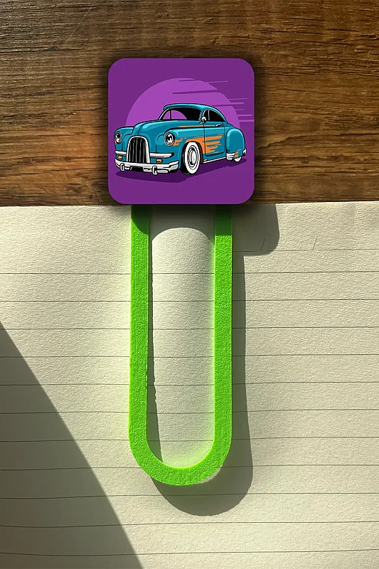 Retro Mavi Klasik Kitap Ayracı - 3