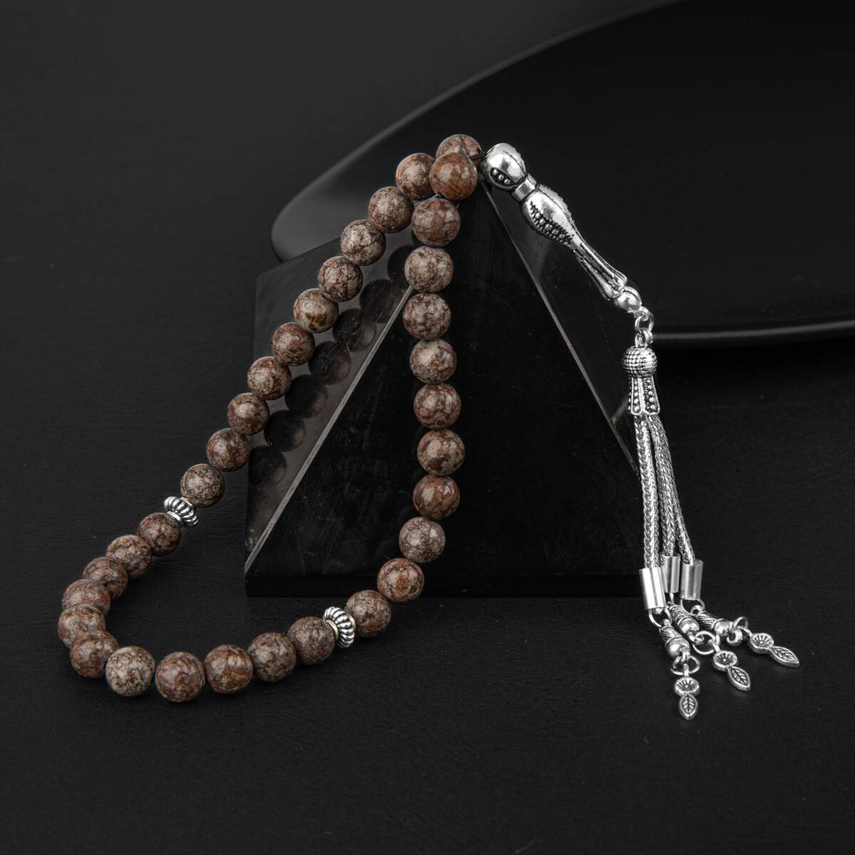 Riyolit Doğal Taş Tesbih 33lük - 8mm - 3