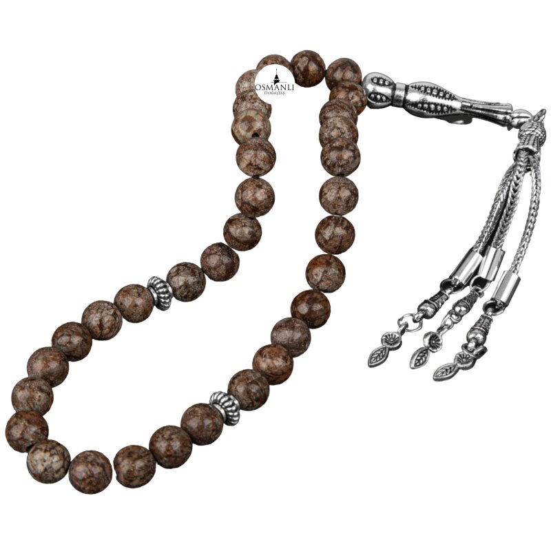 Riyolit Doğal Taş Tesbih 33lük - 8mm - 4