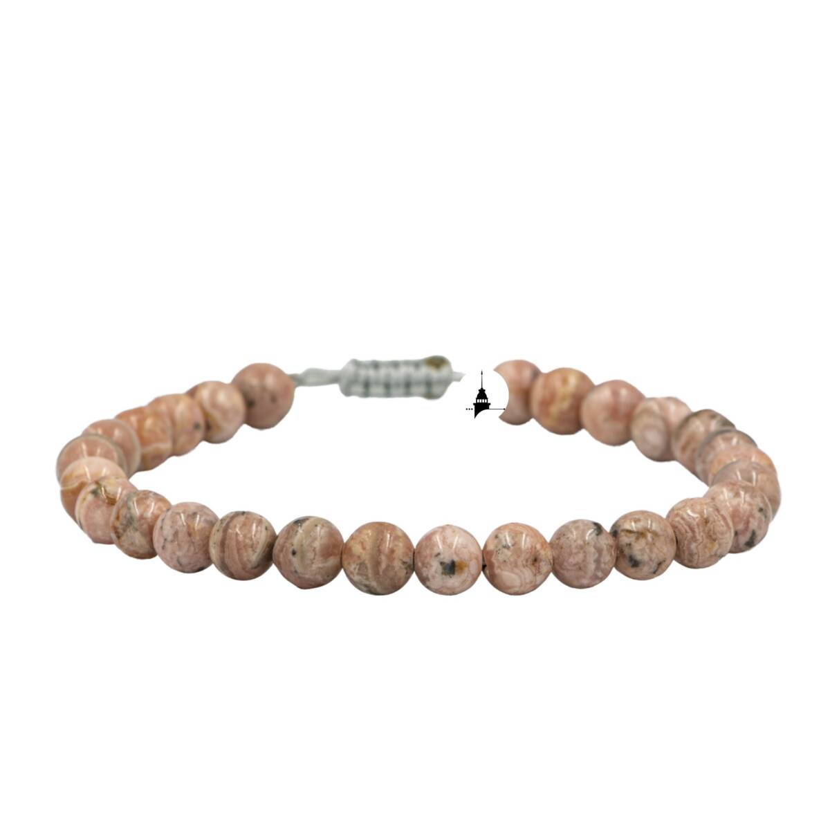 Rodokrozit 6mm Merdiven Kapama Doğal Taş Bileklik - 2