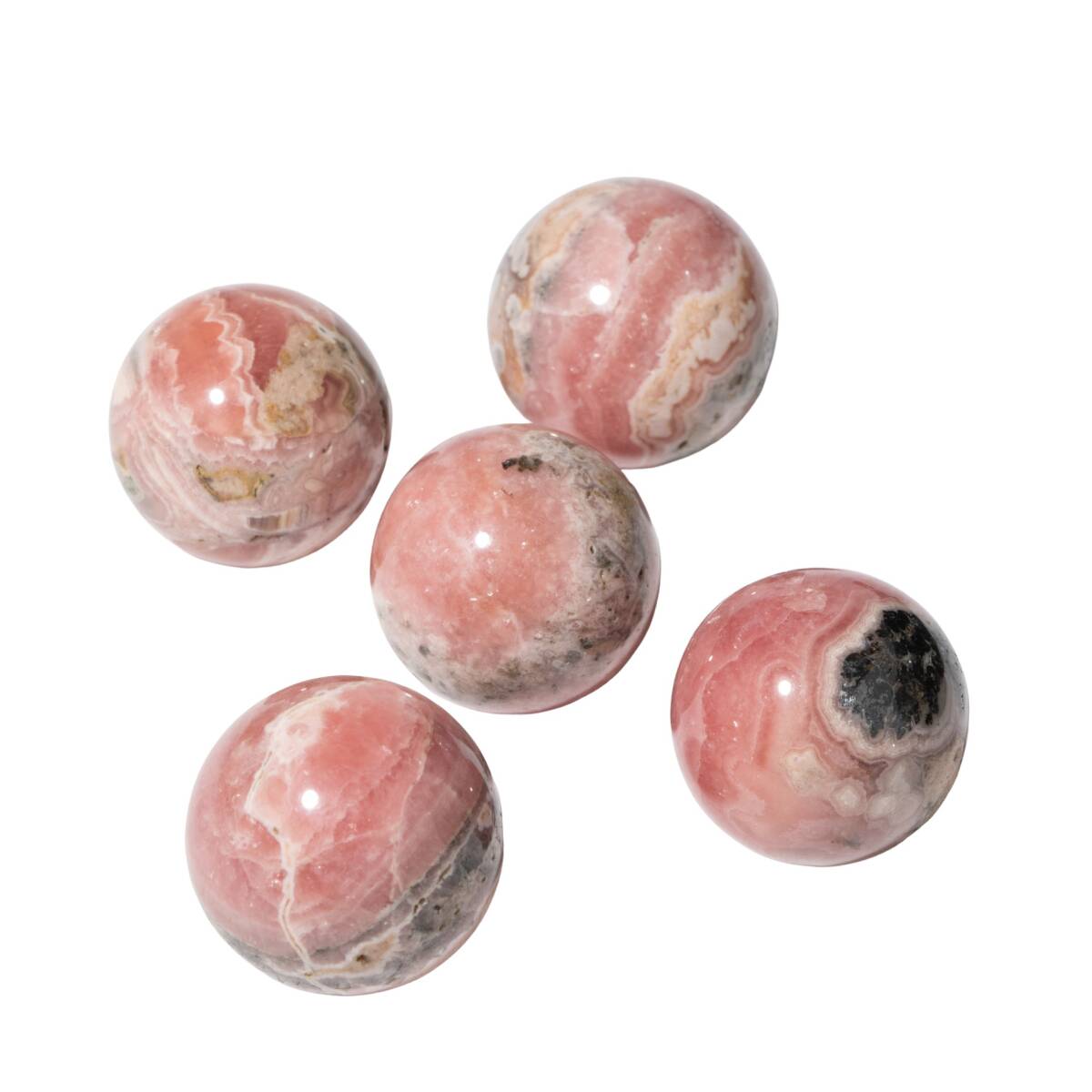 Rodokrozit Doğal Taş Küre Tımbıl El Taşı - 1