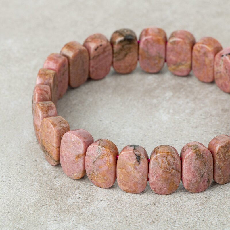 Rodonit Doğal Taş Geniş Kesim Bileklik - 7