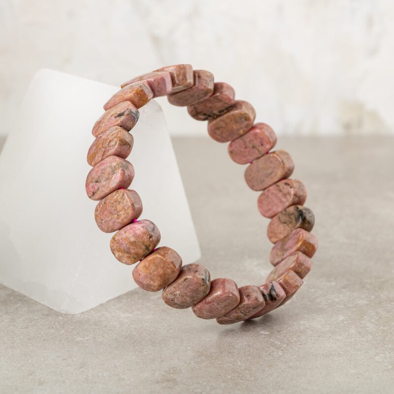 Rodonit Doğal Taş Geniş Kesim Bileklik - 8