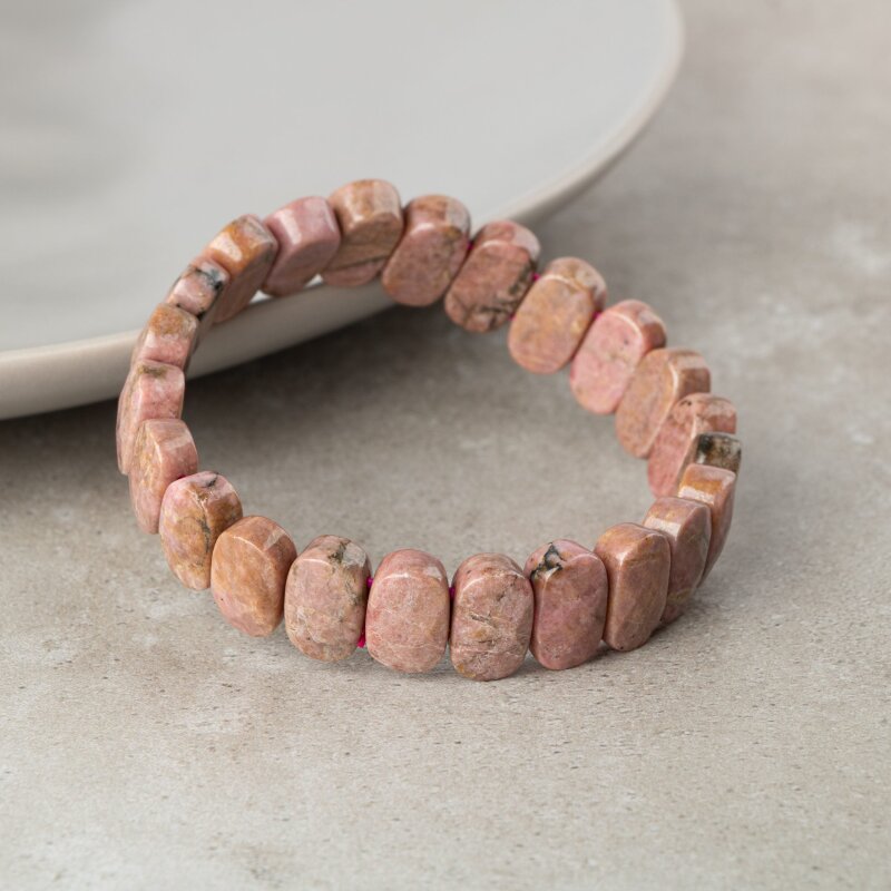 Rodonit Doğal Taş Geniş Kesim Bileklik - 9