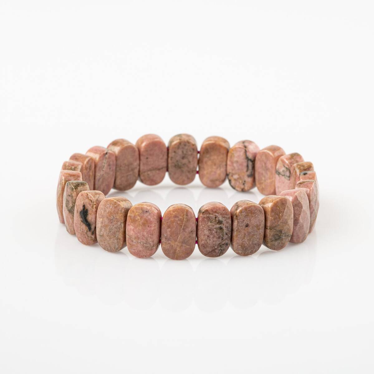 Rodonit Doğal Taş Geniş Kesim Bileklik - 10