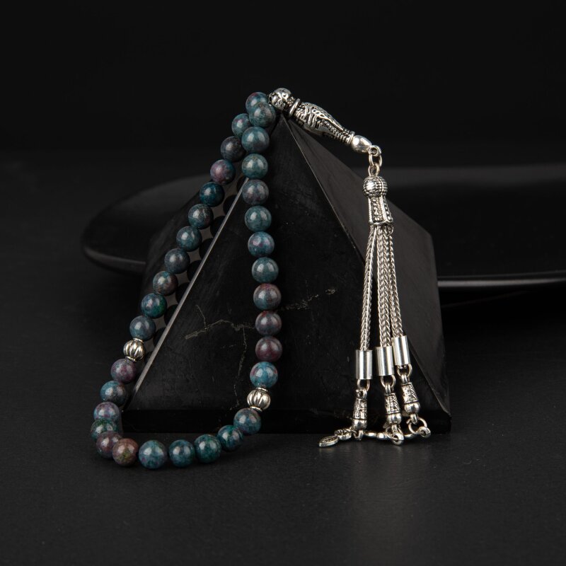 Ruby Kiyanit Doğal Taş Tesbih 33lük - 6mm - Doğal Taş