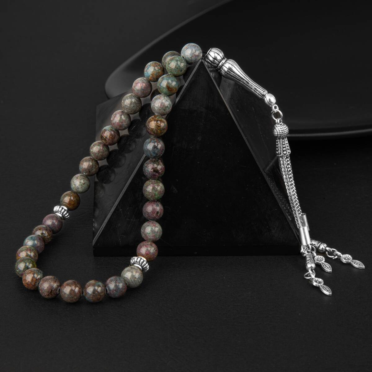 Ruby Kiyanit Doğal Taş Tesbih 33lük - 8mm - 1