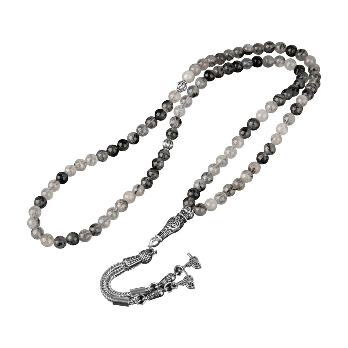 Rutilli Kuvars Doğal Taş Tesbih 99luk - 6mm - 2