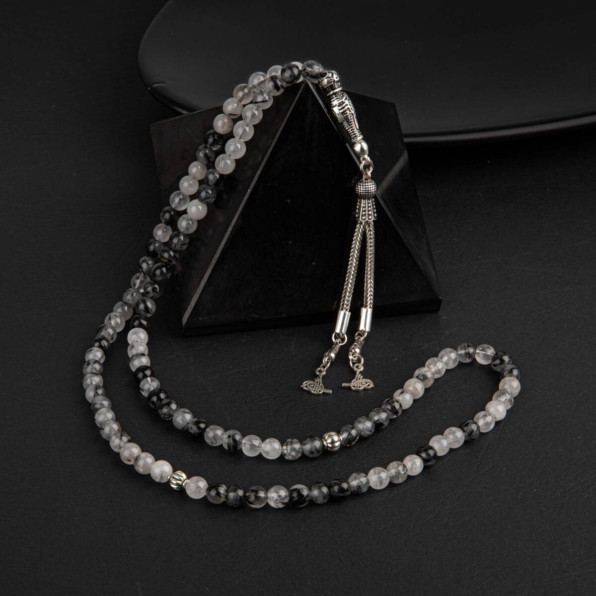 Rutilli Kuvars Doğal Taş Tesbih 99luk - 6mm - 3