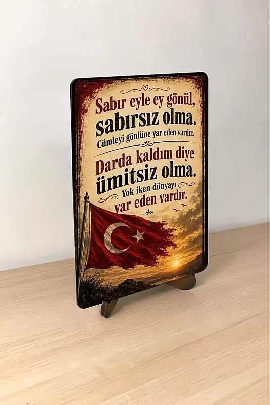 Sabır Eyle Ey Gönül MiniDekor Magnet Ayaklı 9×13,5 cm - 3