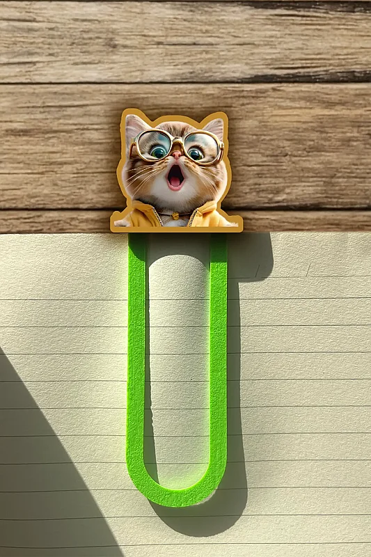 Şaşkın Kedi Kitap Ayracı - 2