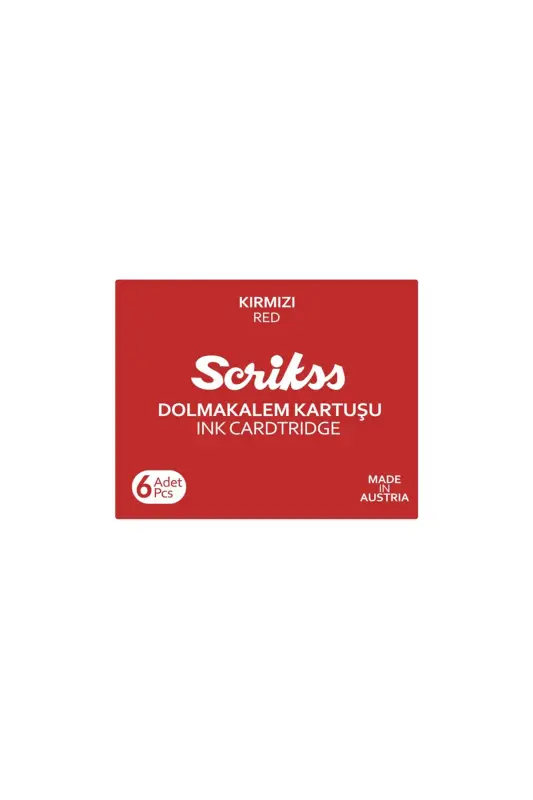 Scrikss Dolma Kalem Kartuşu Kırmızı - Scrikss