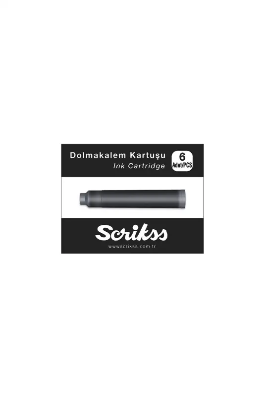 Scrikss Dolma Kalem Kartuşu Siyah - Scrikss