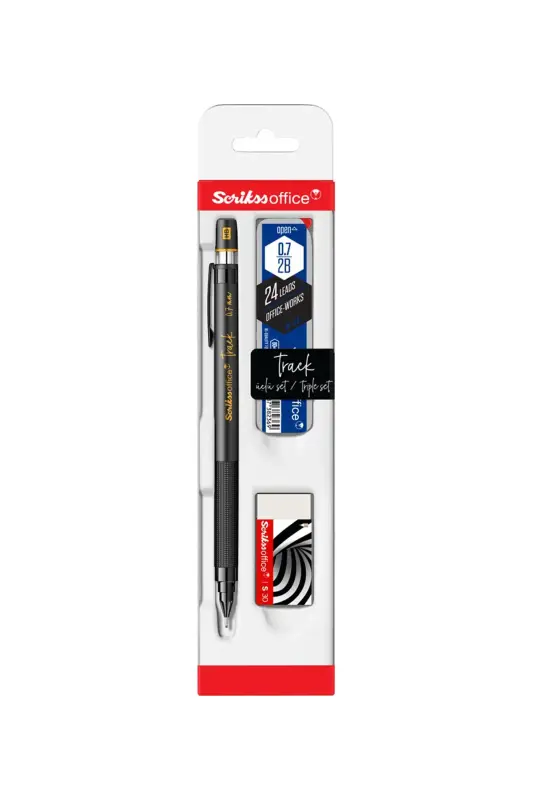 Scrikss Track 3lü Set Mekanik Kurşun Kalem 0.7 mm Altın Sarı - Scrikss