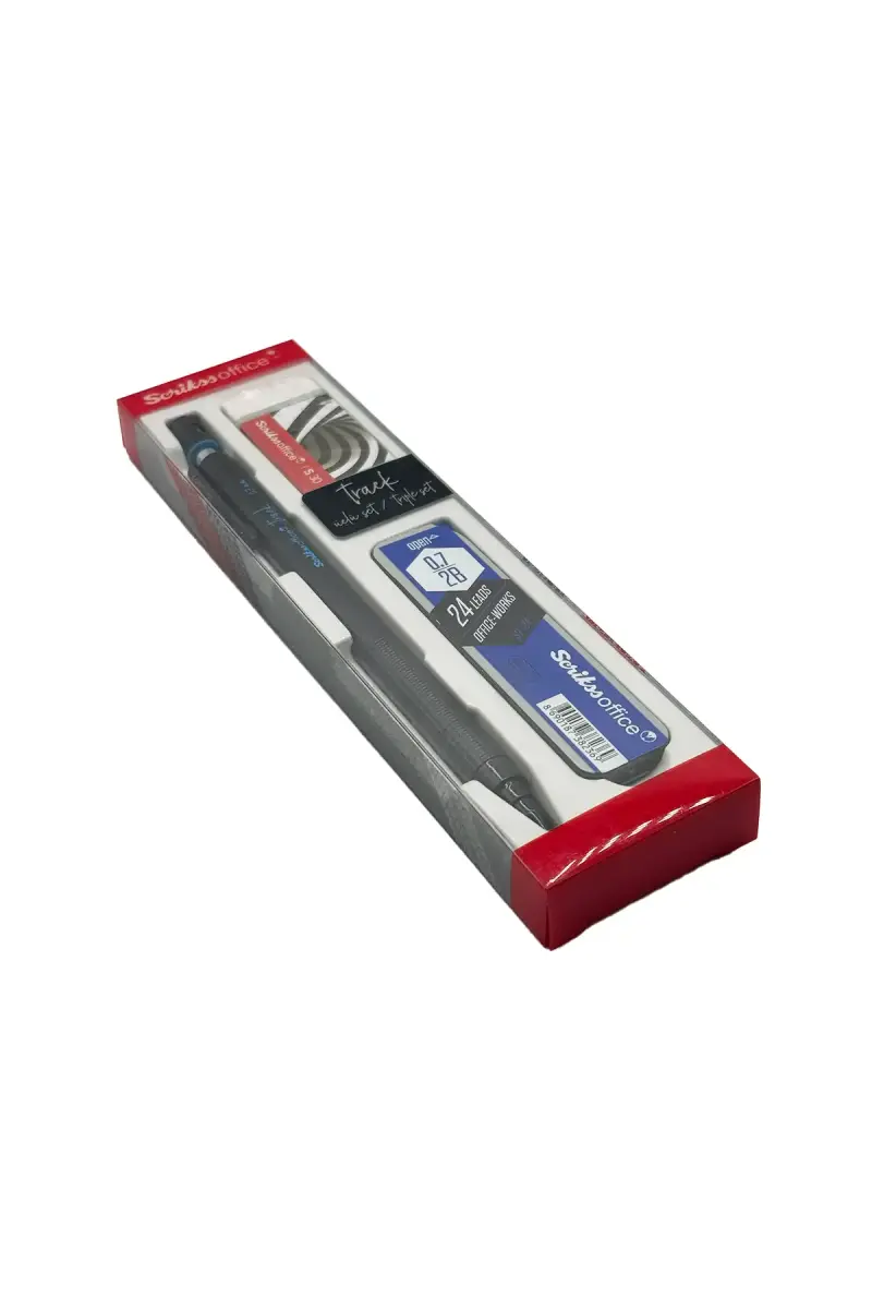 Scrikss Track 3lü Set Mekanik Kurşun Kalem 0.7 mm Mavi - 1