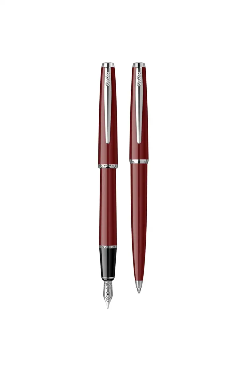 Scrikss Vintage 33 Dolma Kalem - Tükenmez Kalem Takım Bordo M Uç - 1