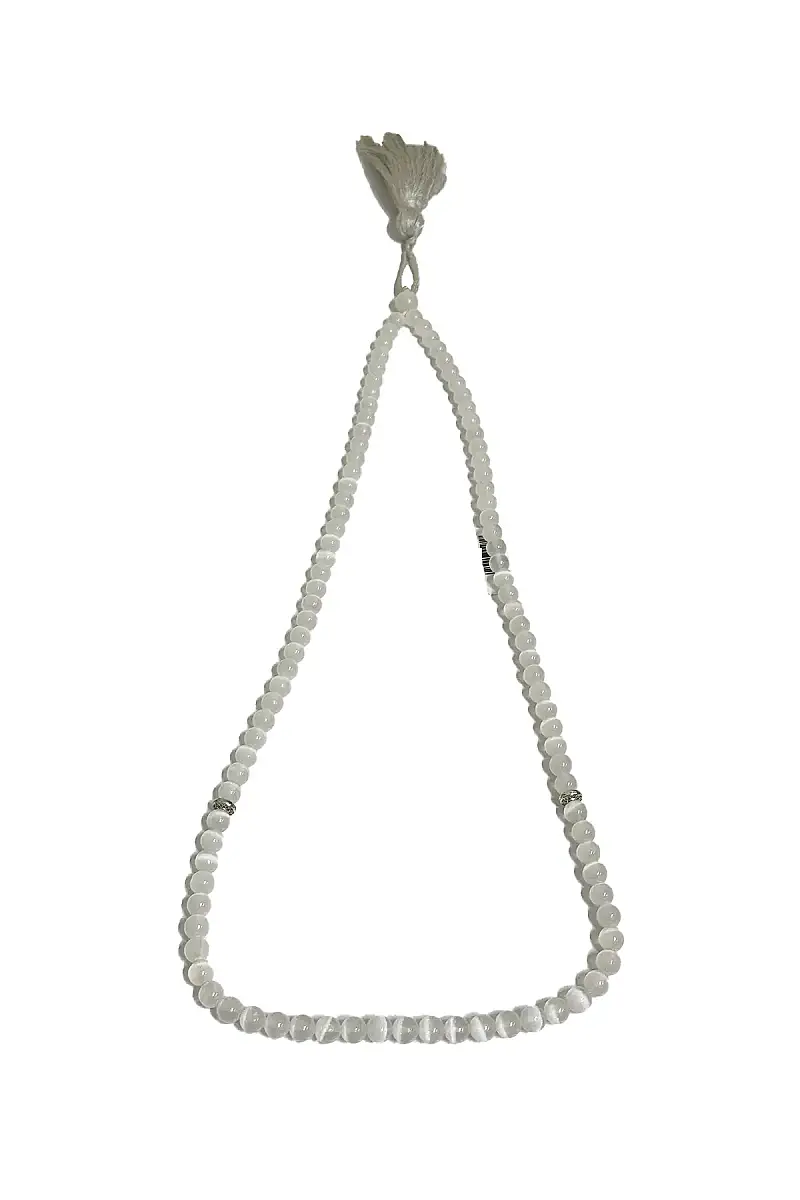 Selenit 6 mm 99Lü Tesbih Doğal Taş Tesbih - 1