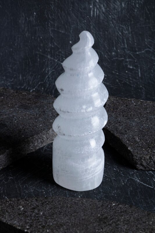 Selenit Spiral Obje no.3 (S.K.214) - Doğal Taş