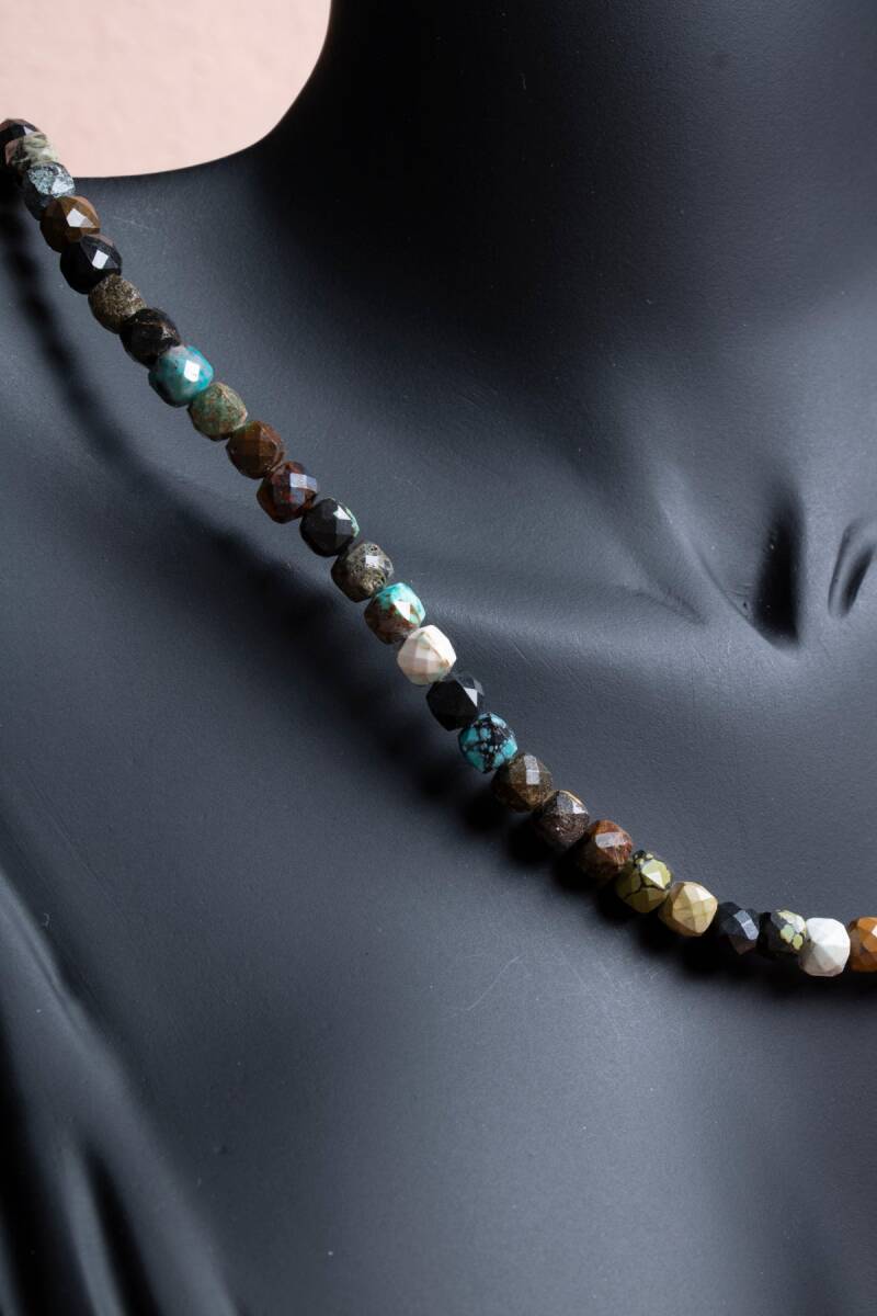 Sertifikalı Afrika Turkuaz Doğal Taş Kolye (SK:247) - 4