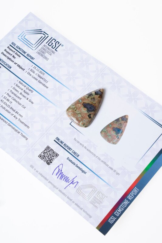 Sertifikalı Akik Kabaşon (S.K:324) - Doğal Taş