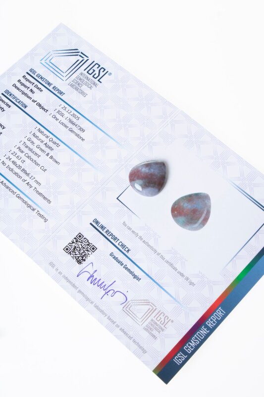 Sertifikalı Akik Kabaşon (S.K:335) - Doğal Taş