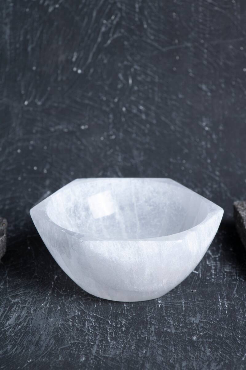 Sertifikalı Altıgen Selenit Tabak - 1