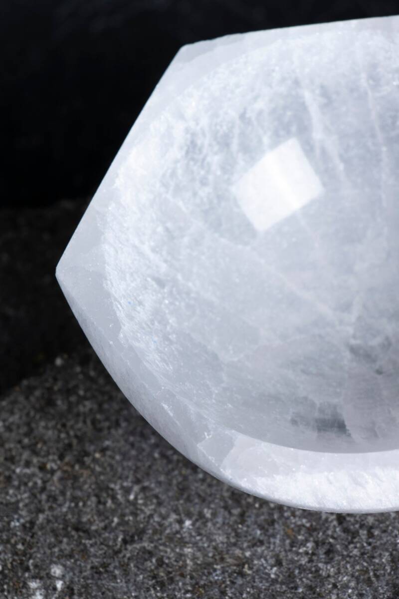 Sertifikalı Altıgen Selenit Tabak - 5