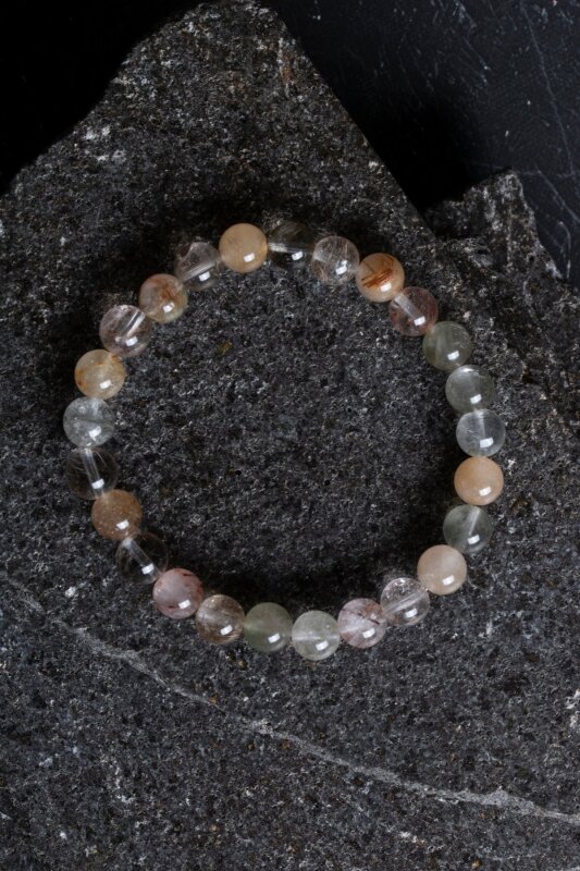 Sertifikalı Altın Rutilli Kuvars Doğal Taş Bileklik (SK:169) - Doğal Taş