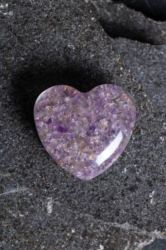 Sertifikalı Ametist Kalp - 4