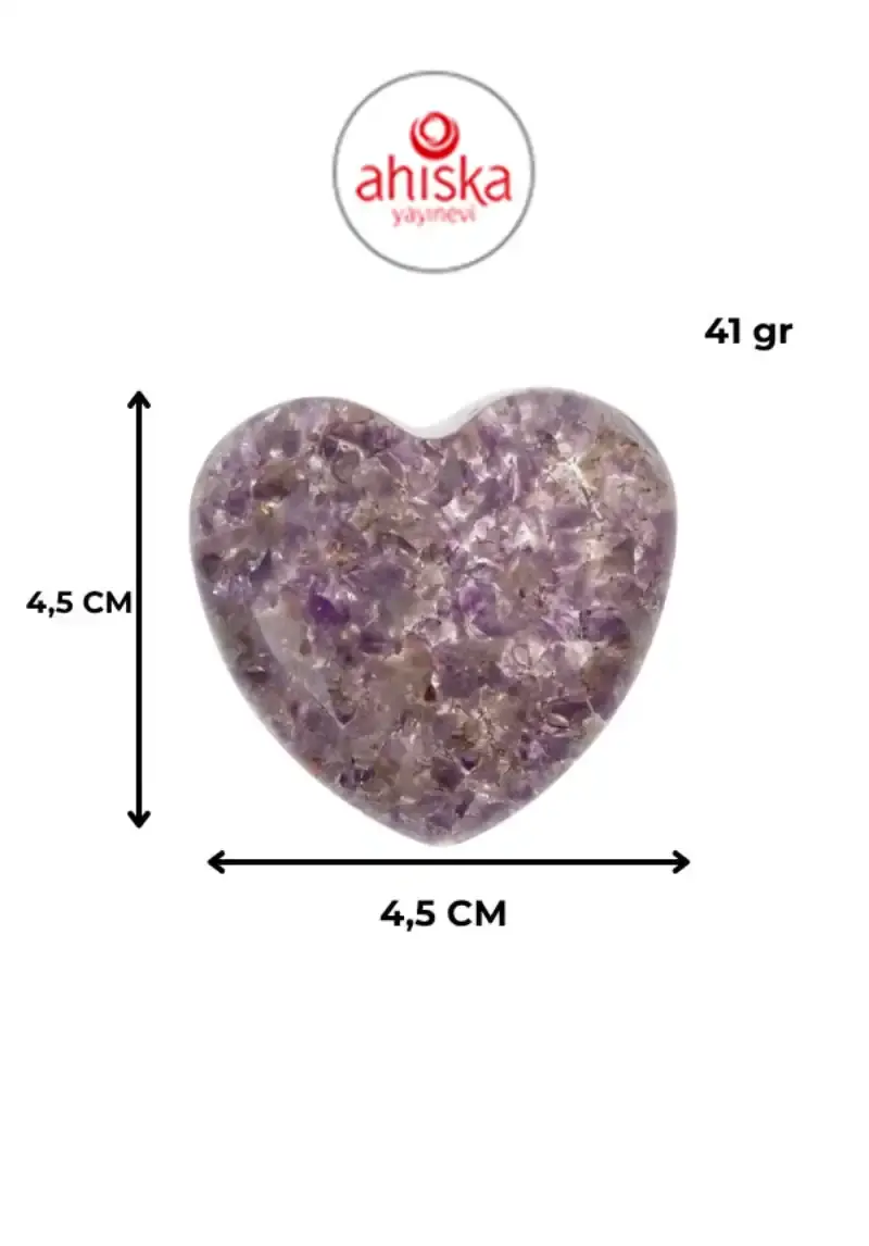 Sertifikalı Ametist Kalp - 6